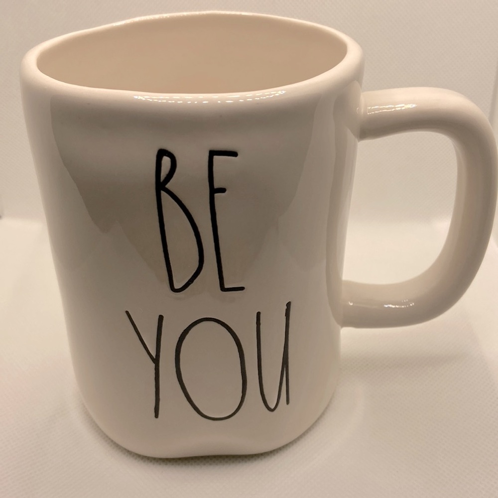 Rae Dunn ‘Be You’ Mug, Cream with Black Lettering, NWOT.